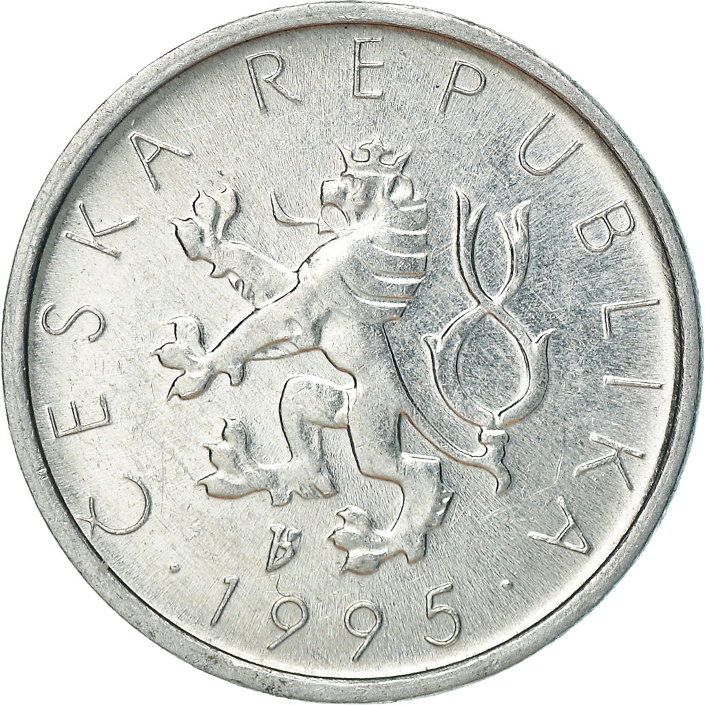 Coin, Czech Republic, 10 Haleru, 1995, MS(63), Aluminum, KM:6