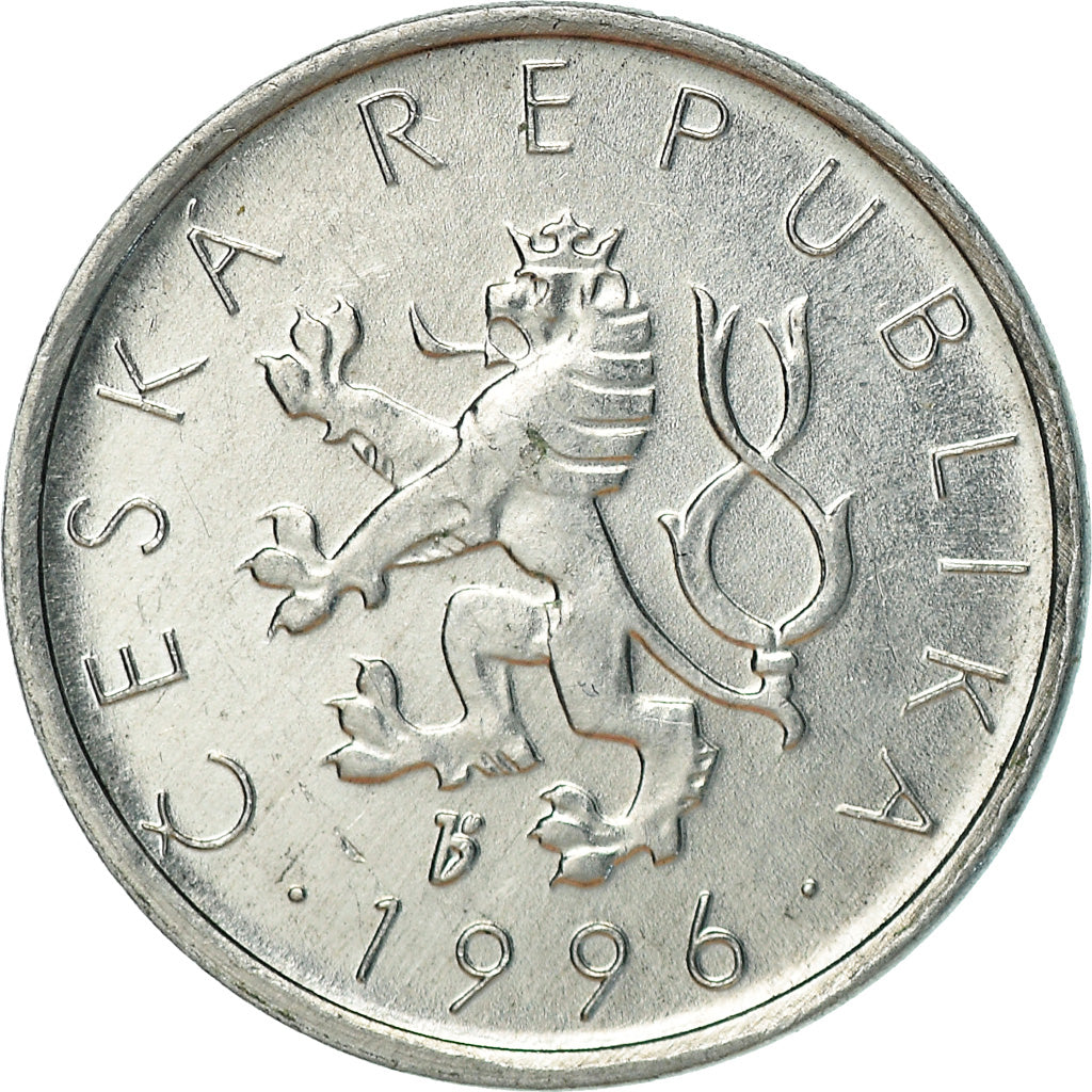 Coin, Czech Republic, 10 Haleru, 1996, MS(63), Aluminum, KM:6