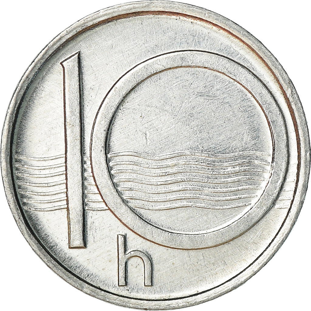 Monnaie, République Tchèque, 10 Haleru, 1996, TTB+, Aluminium, KM:6