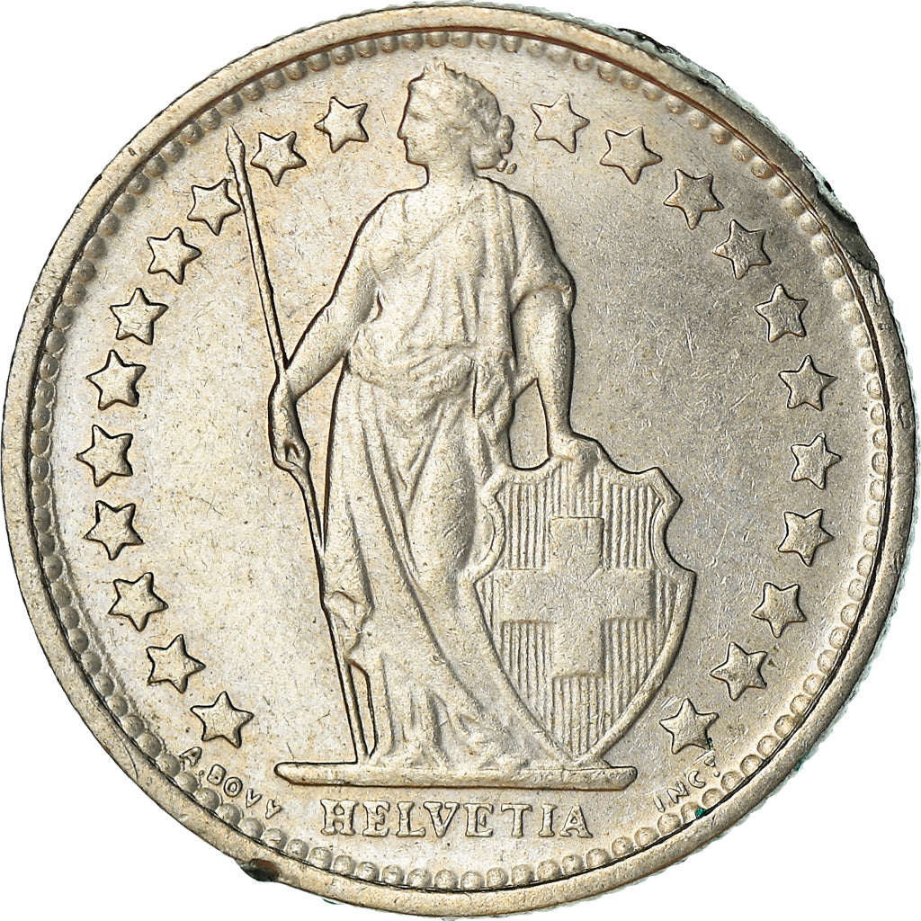 Coin, Switzerland, 1/2 Franc, 1974, Bern, VF(30-35), Copper-nickel, KM:23a.1