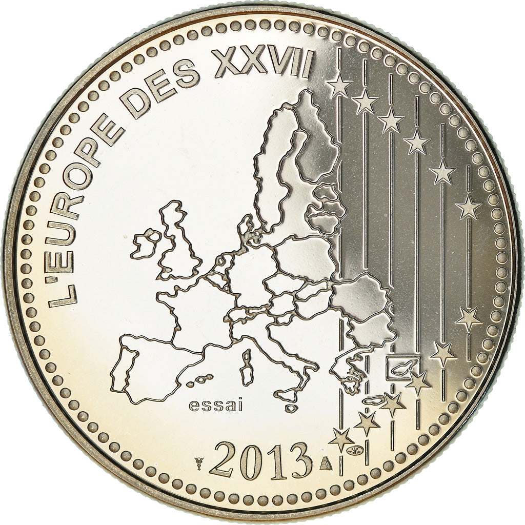 France, Médaille, L'Europe des XXVII, Veme République, 2013, Franc, essai