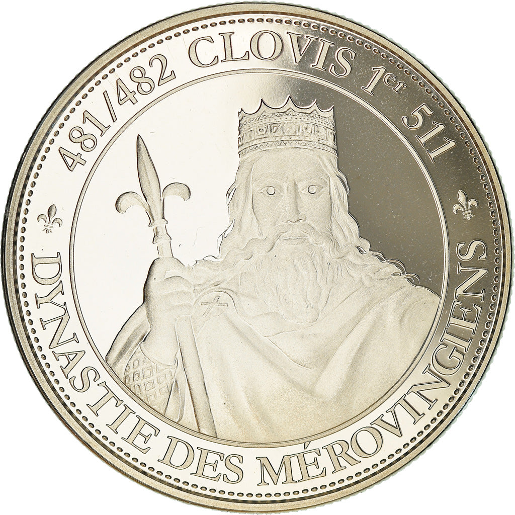 France, Médaille, Clovis Ier, Roi de France, Dynastie des Mérovingiens, FDC