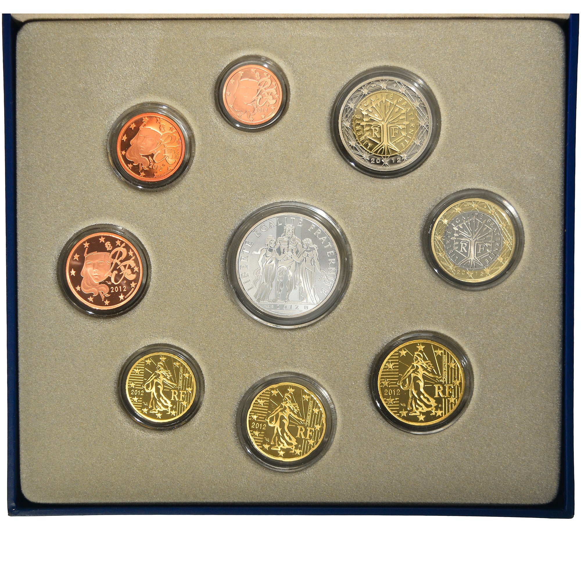 Francia, Proof Set Euro, 2012, Paris, FDC, Sin información, Gadoury:page 339