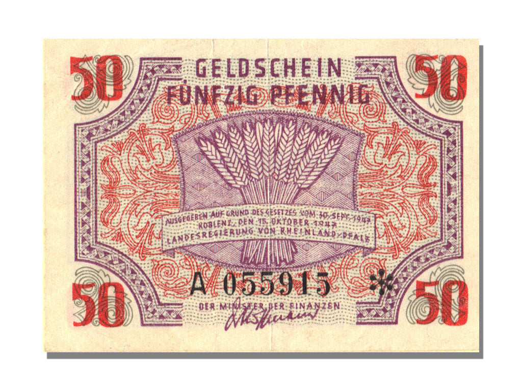 Geldschein, Deutschland, 50 Pfennig, 1947, UNZ-
