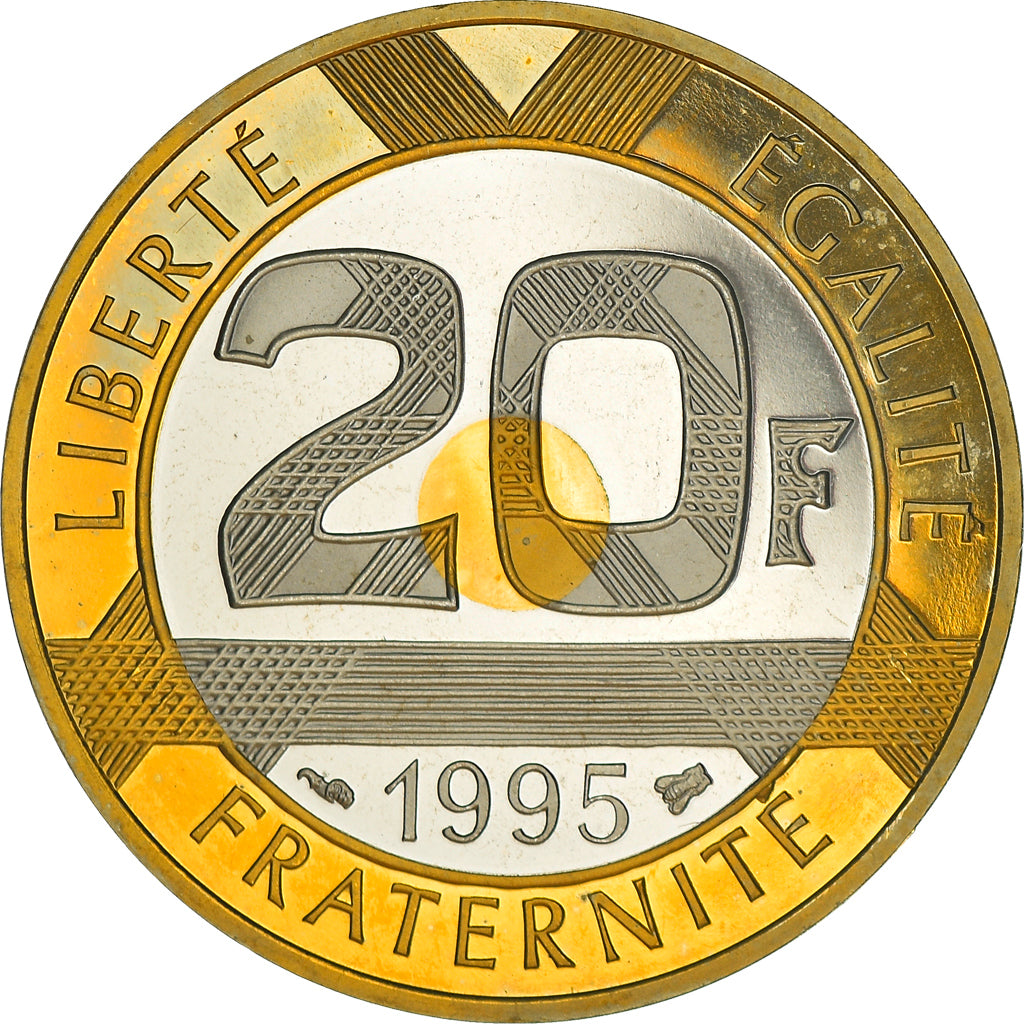 Monnaie, France, Mont Saint Michel, 20 Francs, 1995, Paris, Proof / BE, FDC