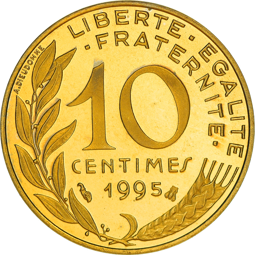 Coin, France, Marianne, 10 Centimes, 1995, Paris, Proof / BE, MS(65-70)