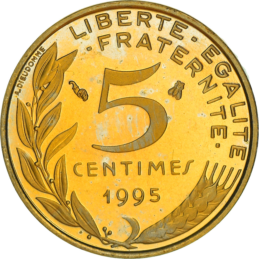 Coin, France, Marianne, 5 Centimes, 1995, Paris, Proof / BE, MS(65-70)
