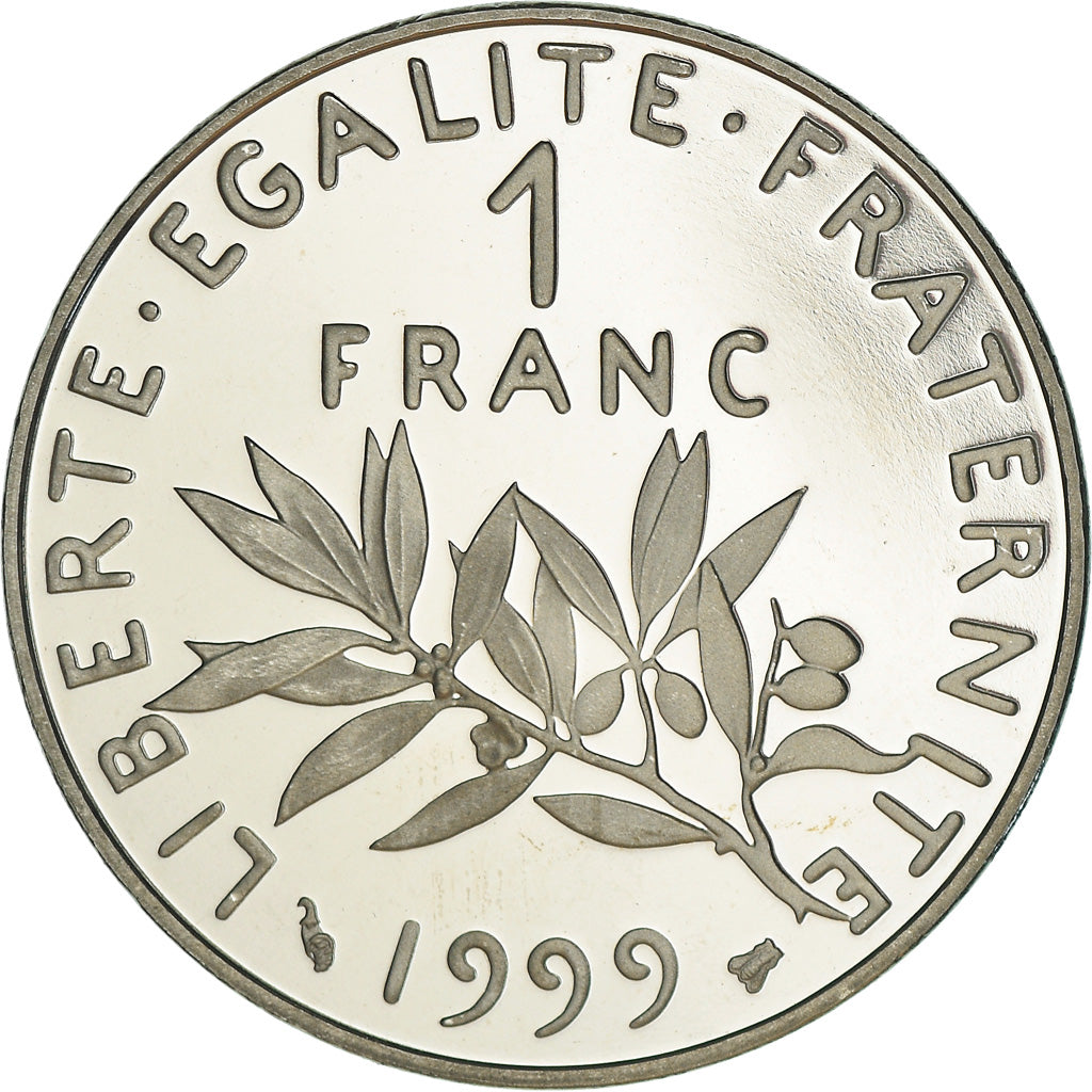 Coin, France, Semeuse, Franc, 1999, Paris, Proof / BE, MS(65-70), Nickel