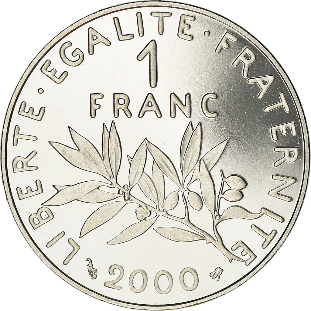 Coin, France, Semeuse, Franc, 2000, Paris, Proof / BE, MS(65-70), Nickel