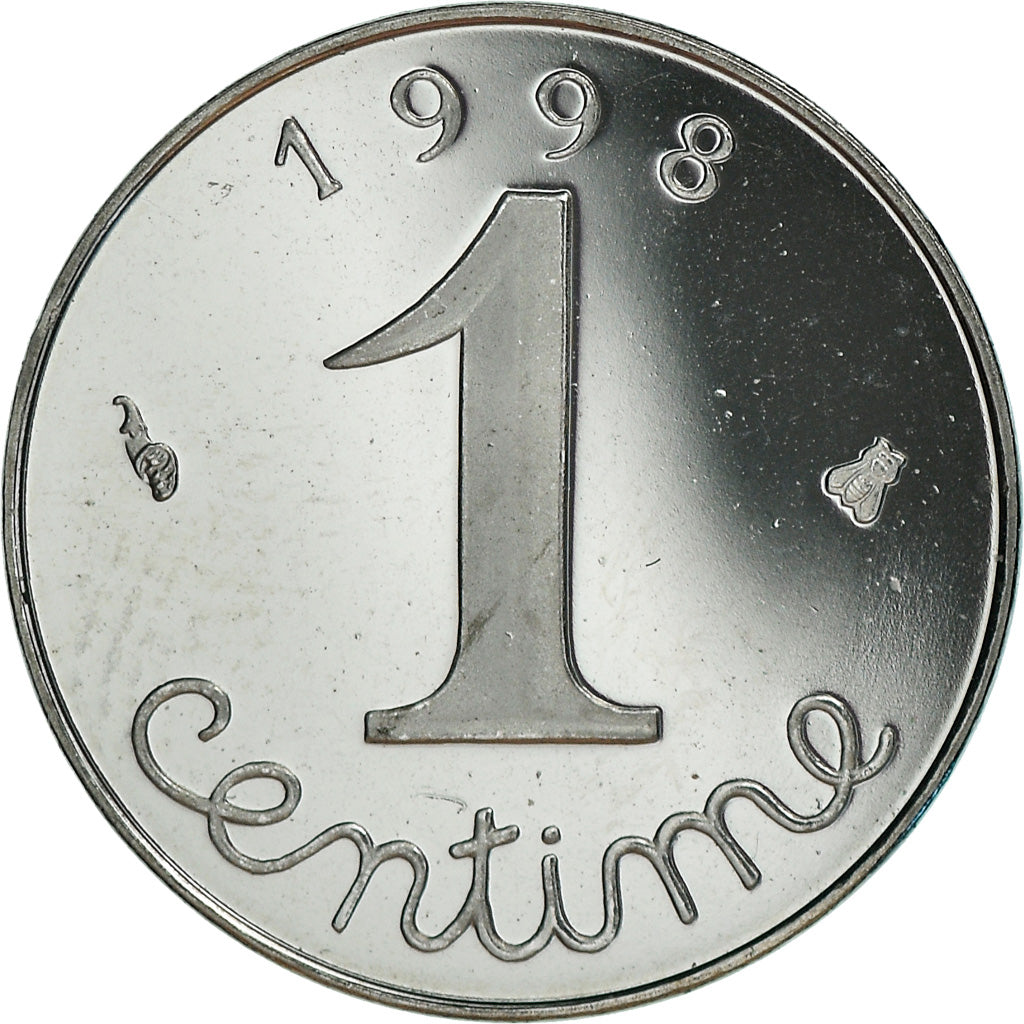 Coin, France, Épi, Centime, 1998, Paris, Proof / BE, MS(65-70), Stainless