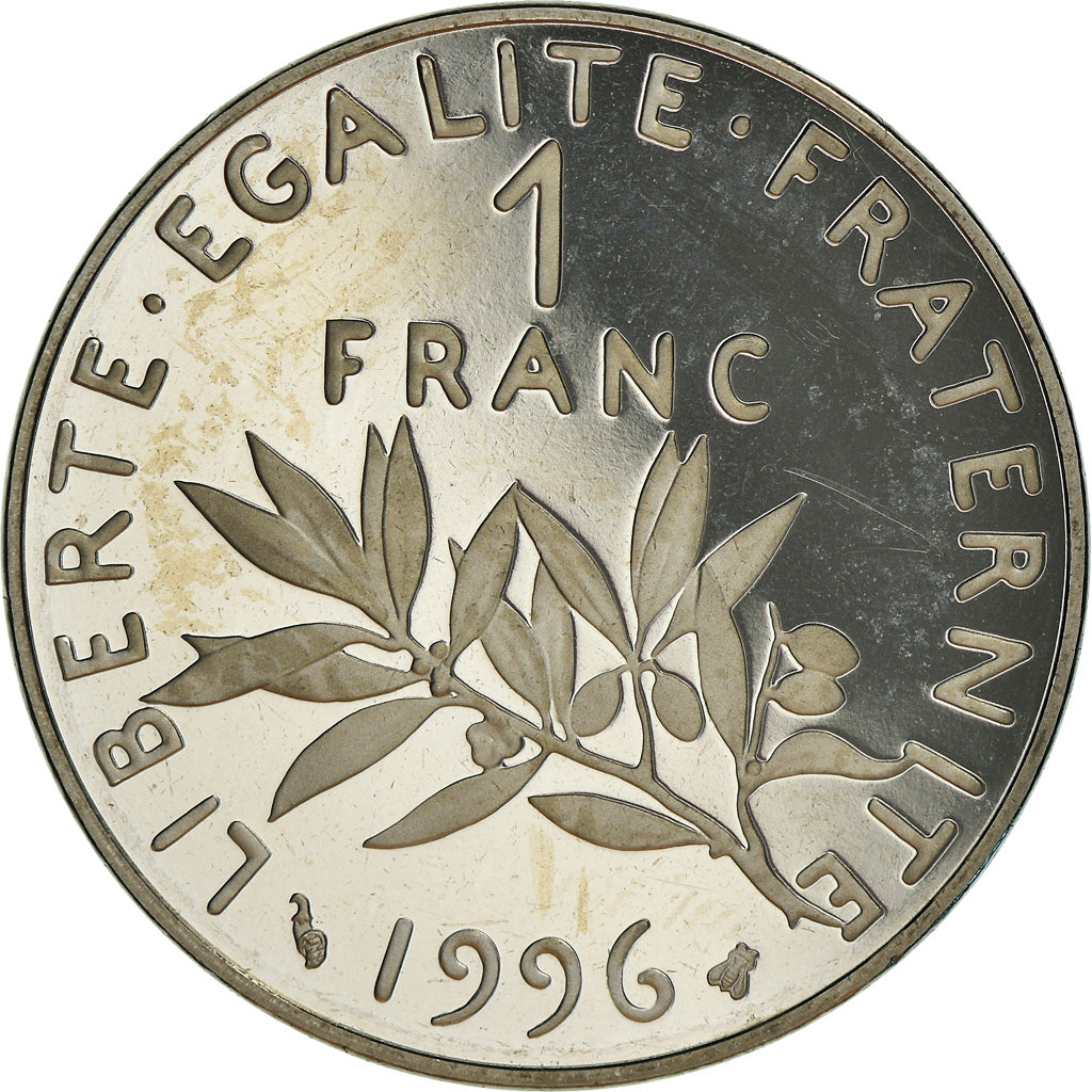 Coin, France, Semeuse, Franc, 1996, Paris, Proof / BE, MS(65-70), Nickel