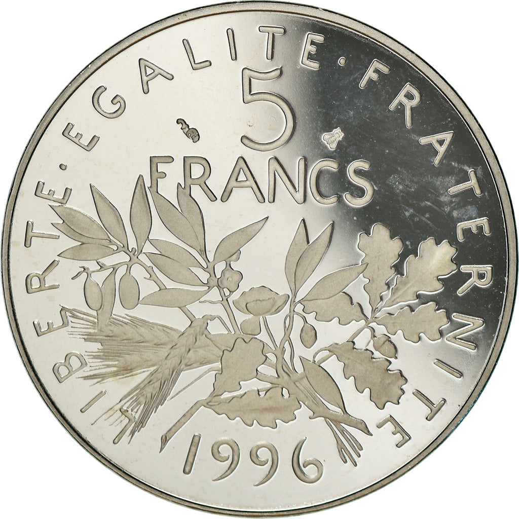 Coin, France, Semeuse, 5 Francs, 1996, Paris, Proof / BE, MS(65-70), Nickel Clad