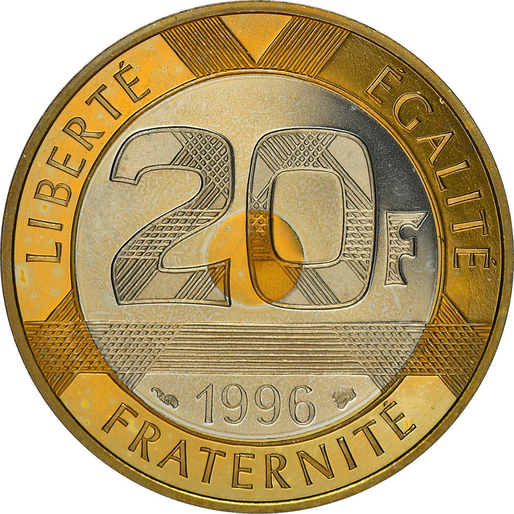 Monnaie, France, Mont Saint Michel, 20 Francs, 1996, Paris, Proof / BE, FDC