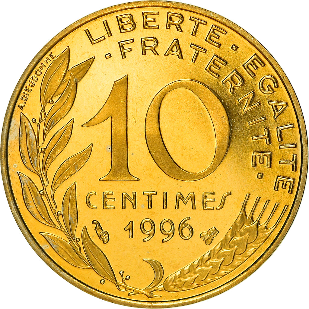 Coin, France, Marianne, 10 Centimes, 1996, Paris, Proof / BE, MS(65-70)