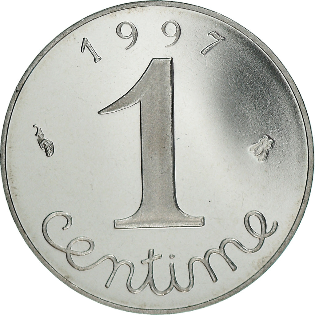 Coin, France, Épi, Centime, 1997, Paris, Proof / BE, MS(65-70), Stainless