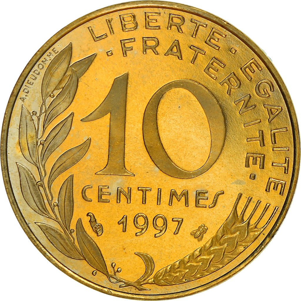 Coin, France, Marianne, 10 Centimes, 1997, Paris, Proof / BE, MS(65-70)