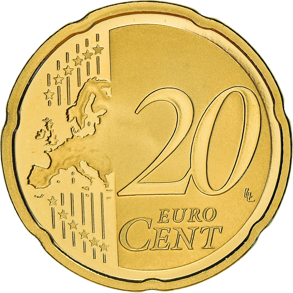 Francja, 20 Centimes, 2014, Paris, Proof / BE, MS(65-70), Bimetaliczny