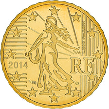 France, 10 Centimes, 2014, Paris, Proof / BE, MS(65-70), Bi-Metallic