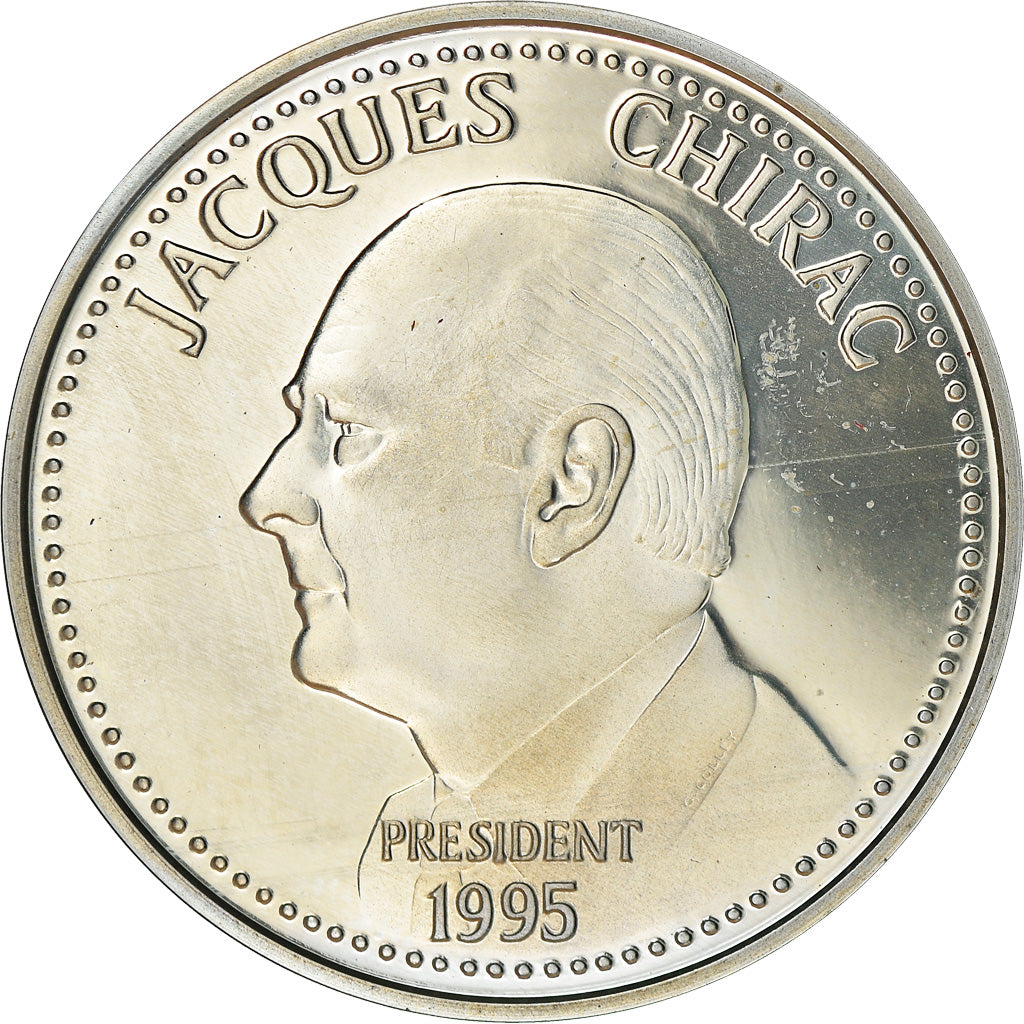 France, Médaille, Jacques Chirac, Elections Présidentielles, 1995, FDC, Argent
