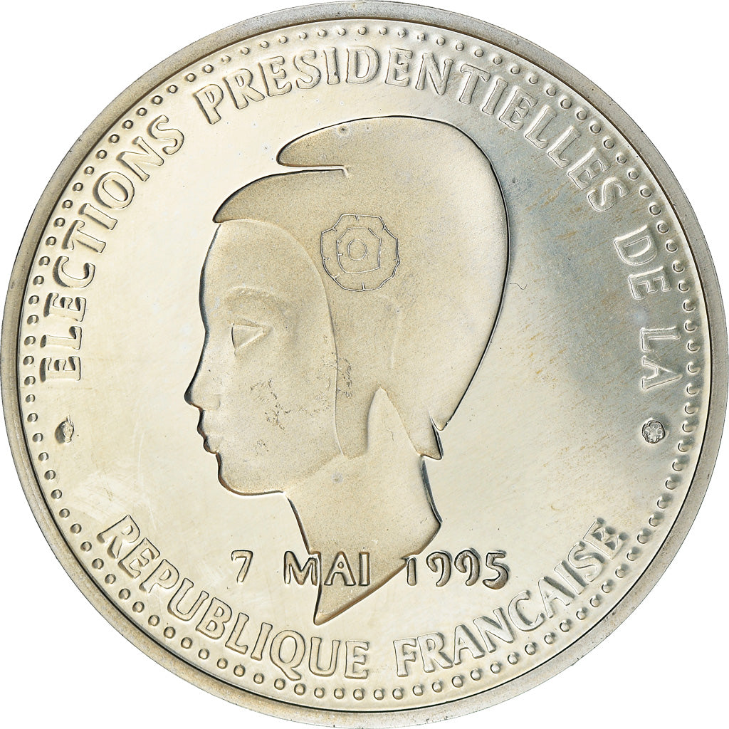 France, Médaille, Jacques Chirac, Elections Présidentielles, 1995, FDC, Argent
