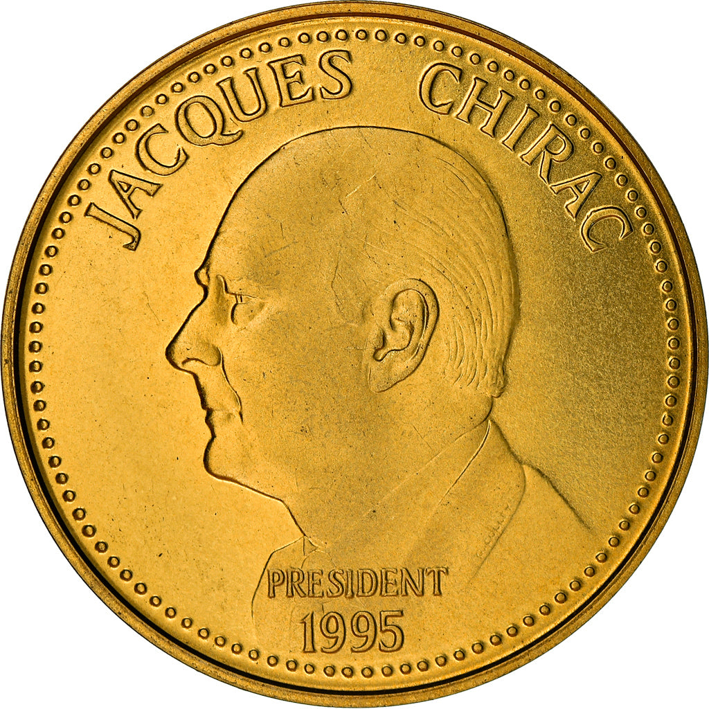 France, Médaille, Jacques Chirac, Elections Présidentielles, 1995, FDC, Gilt