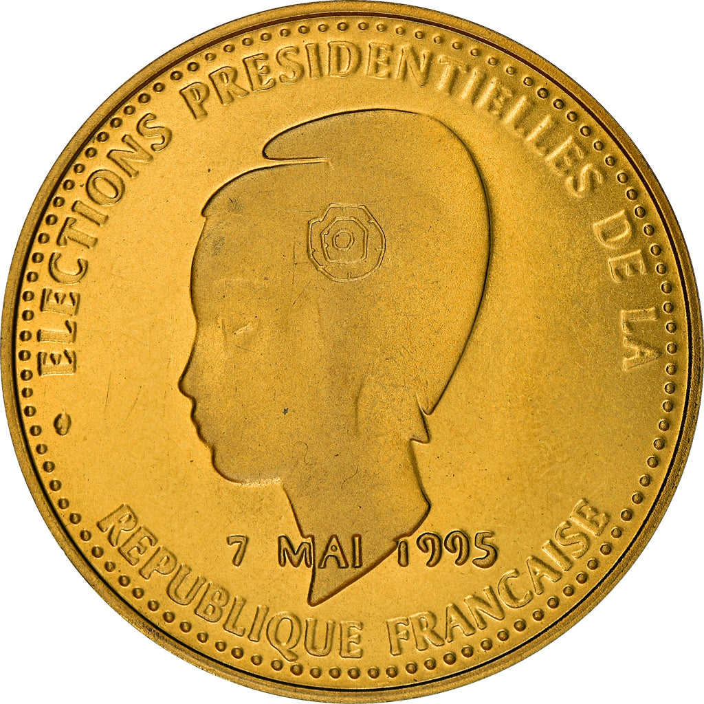 France, Médaille, Jacques Chirac, Elections Présidentielles, 1995, FDC, Gilt