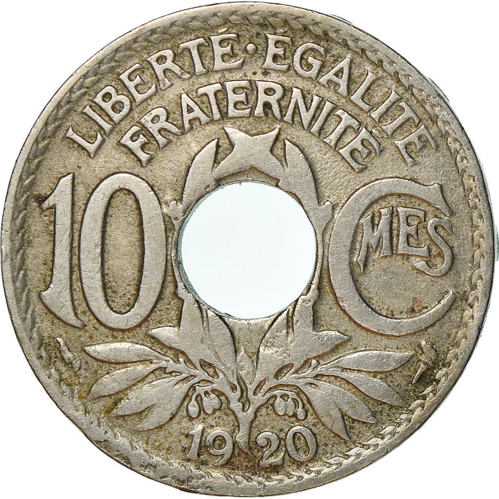 Munten, Frankrijk, Lindauer, 10 Centimes, 1920, Paris, FR, Copper-nickel