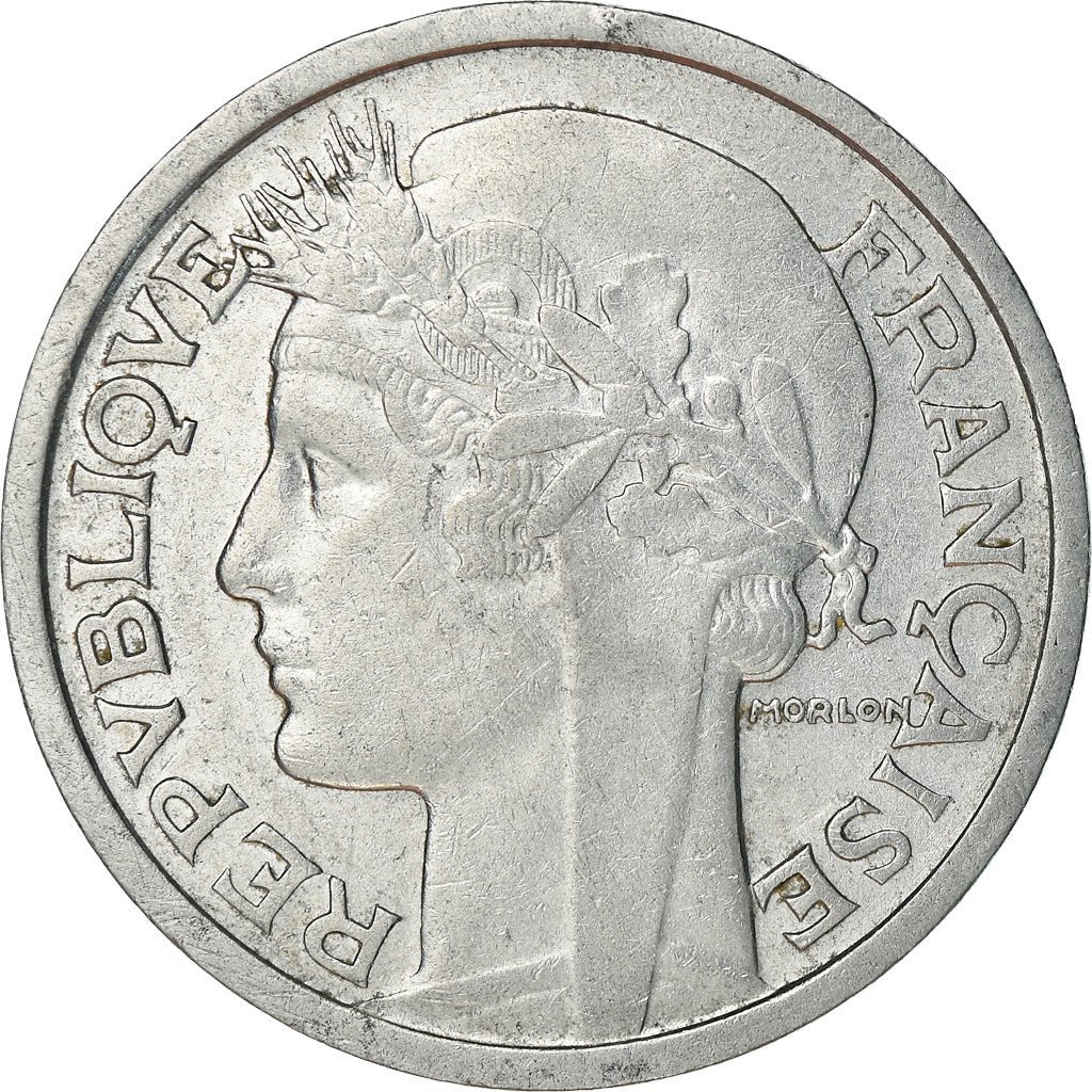 Munten, Frankrijk, Morlon, 2 Francs, 1948, Paris, FR+, Aluminium, KM:886a.1