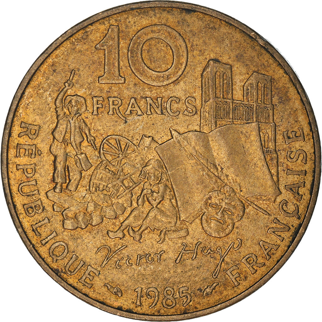 Coin, France, Victor Hugo, 10 Francs, 1985, Paris, VF(20-25), Nickel-Bronze