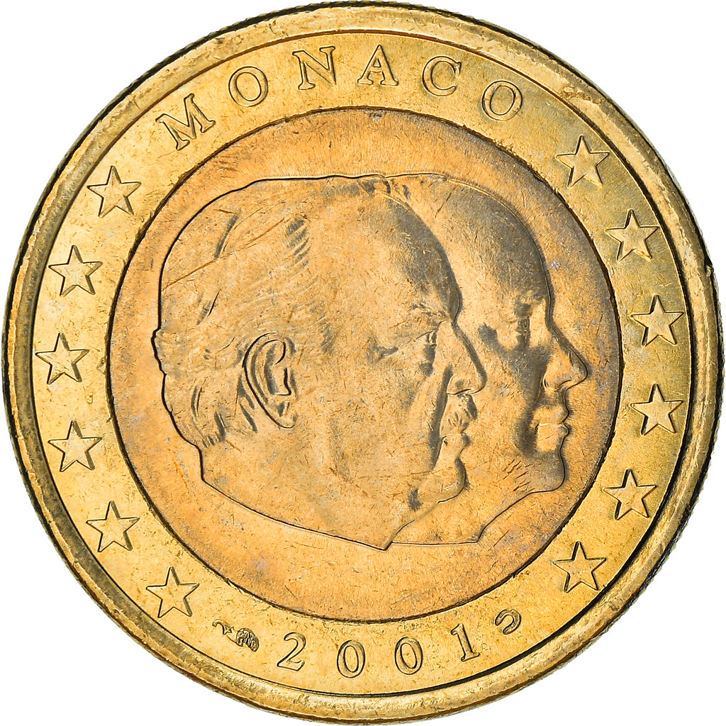 Monaco, Euro, 2001, Paris, MS(63), Bimetaliczny, Gadoury:MC178, KM:173
