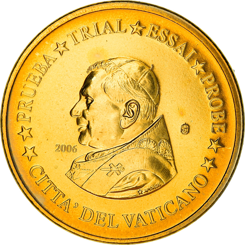 Watykan, 10 Centimes, 2006, unofficial private coin, MS(65-70), Bimetaliczny