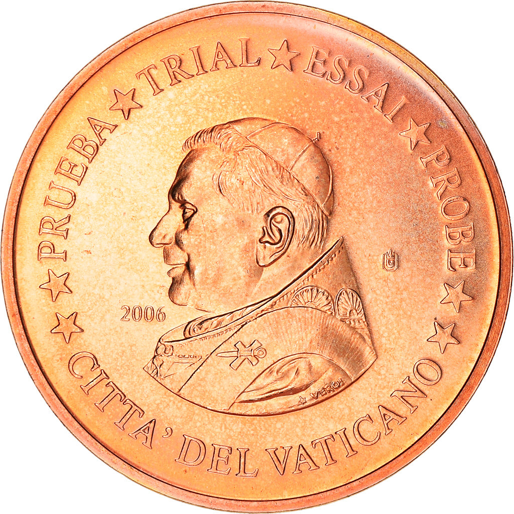 Watykan, 5 Centimes, 2006, unofficial private coin, MS(65-70), Bimetaliczny