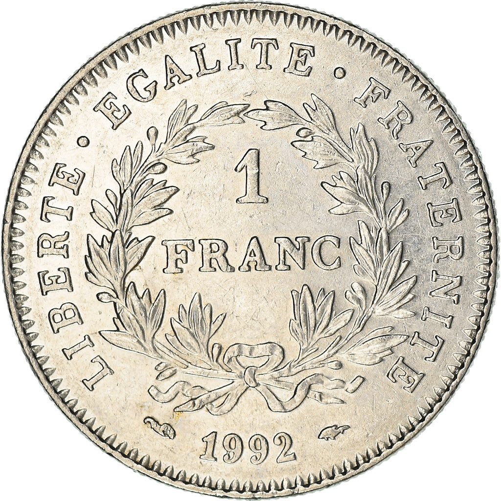 Coin, France, République, Franc, 1992, Paris, EF(40-45), Nickel, KM:1004.1