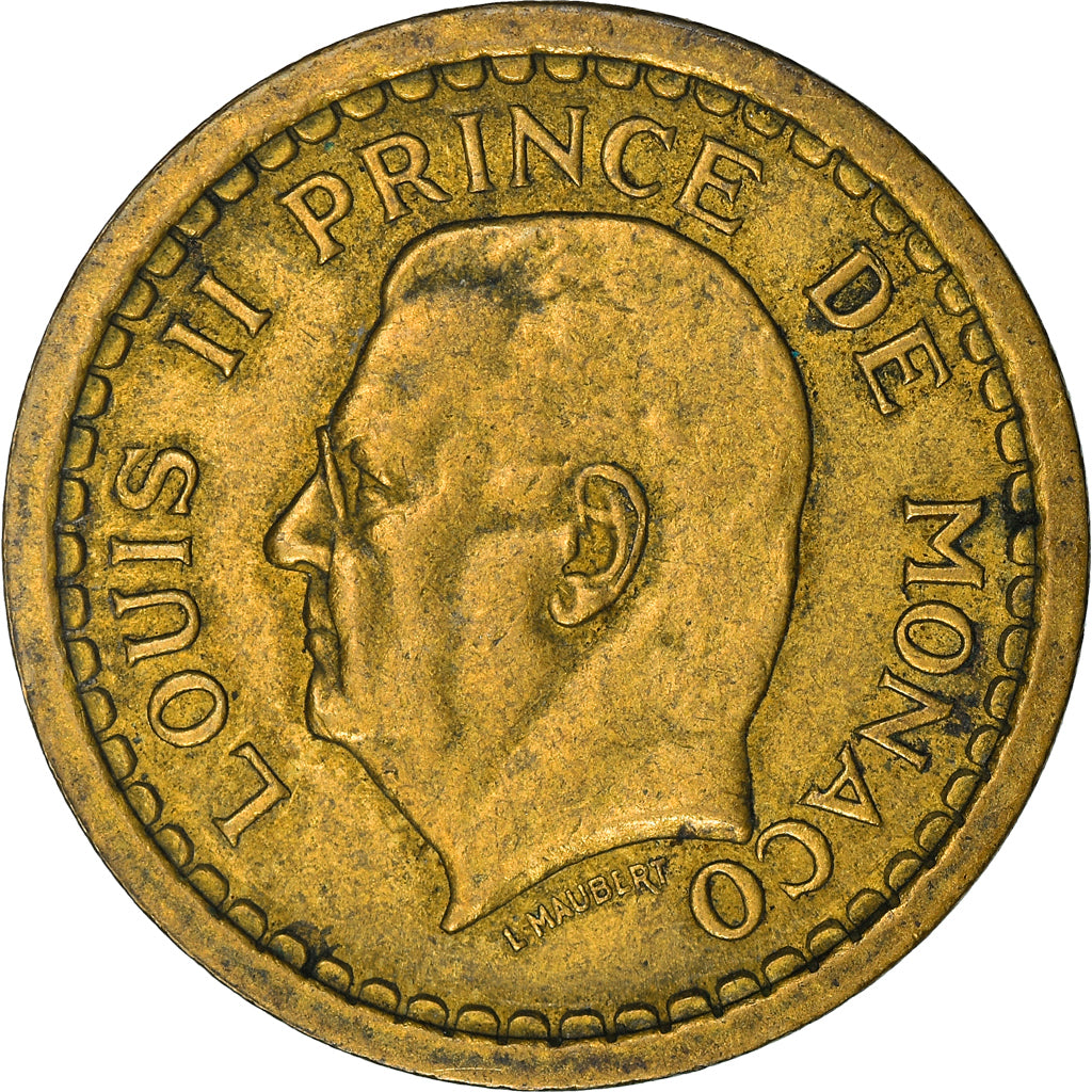 Munten, Monaco, 2 Francs, 1943, Paris, FR, Cupro-Aluminium, Gadoury:134