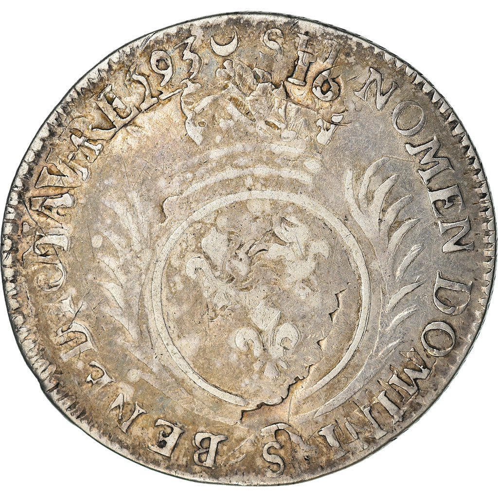 Moneta, Francja, Louis XIV, 1/4 Écu aux palmes, 1/4 Ecu, 1693, Reims
