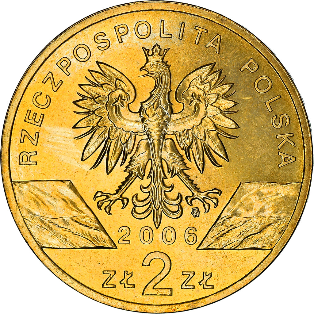 Coin, Poland, 2 Zlote, 2006, Warsaw, MS(60-62), Brass, KM:534