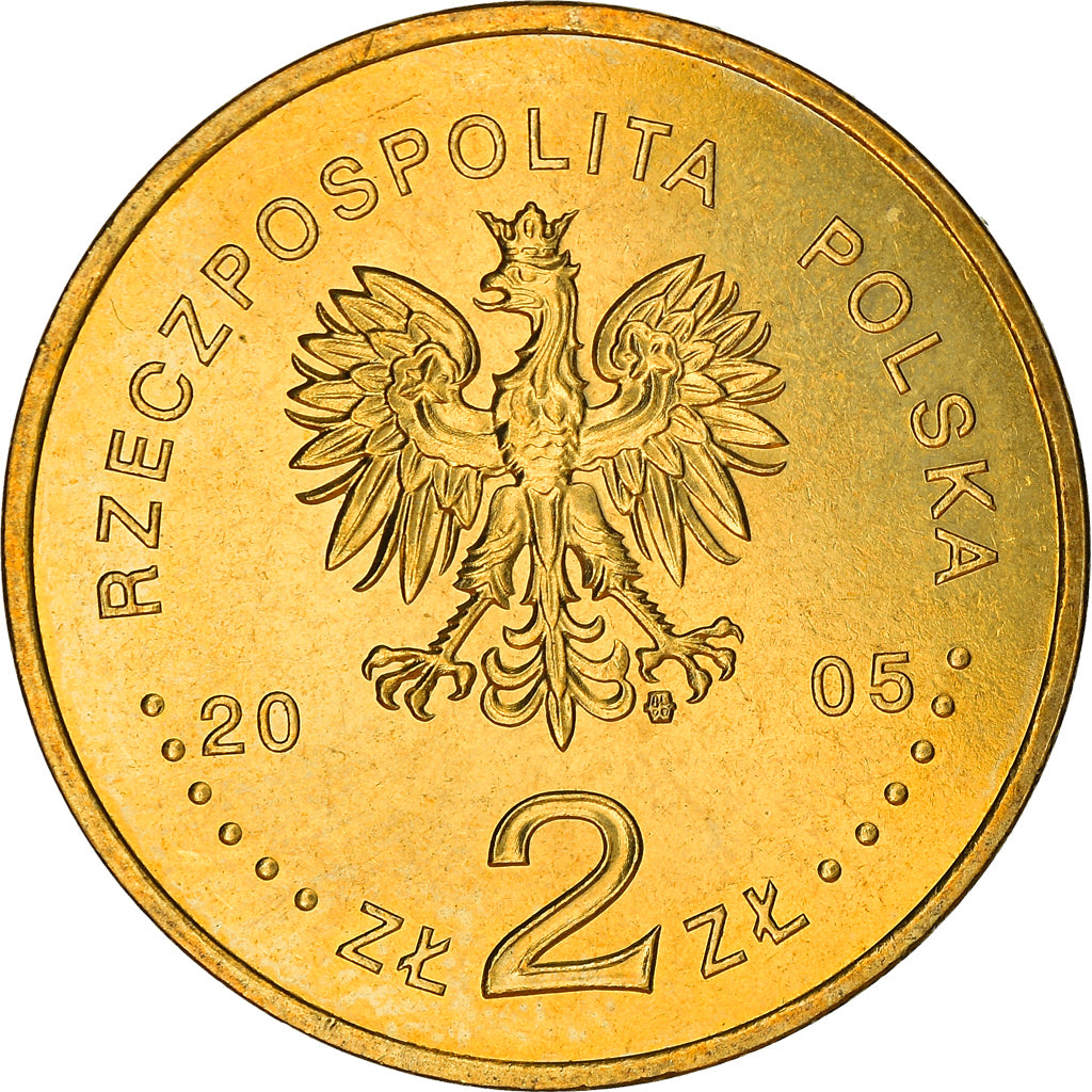 Coin, Poland, 2 Zlote, 2005, Warsaw, MS(63), Brass, KM:524