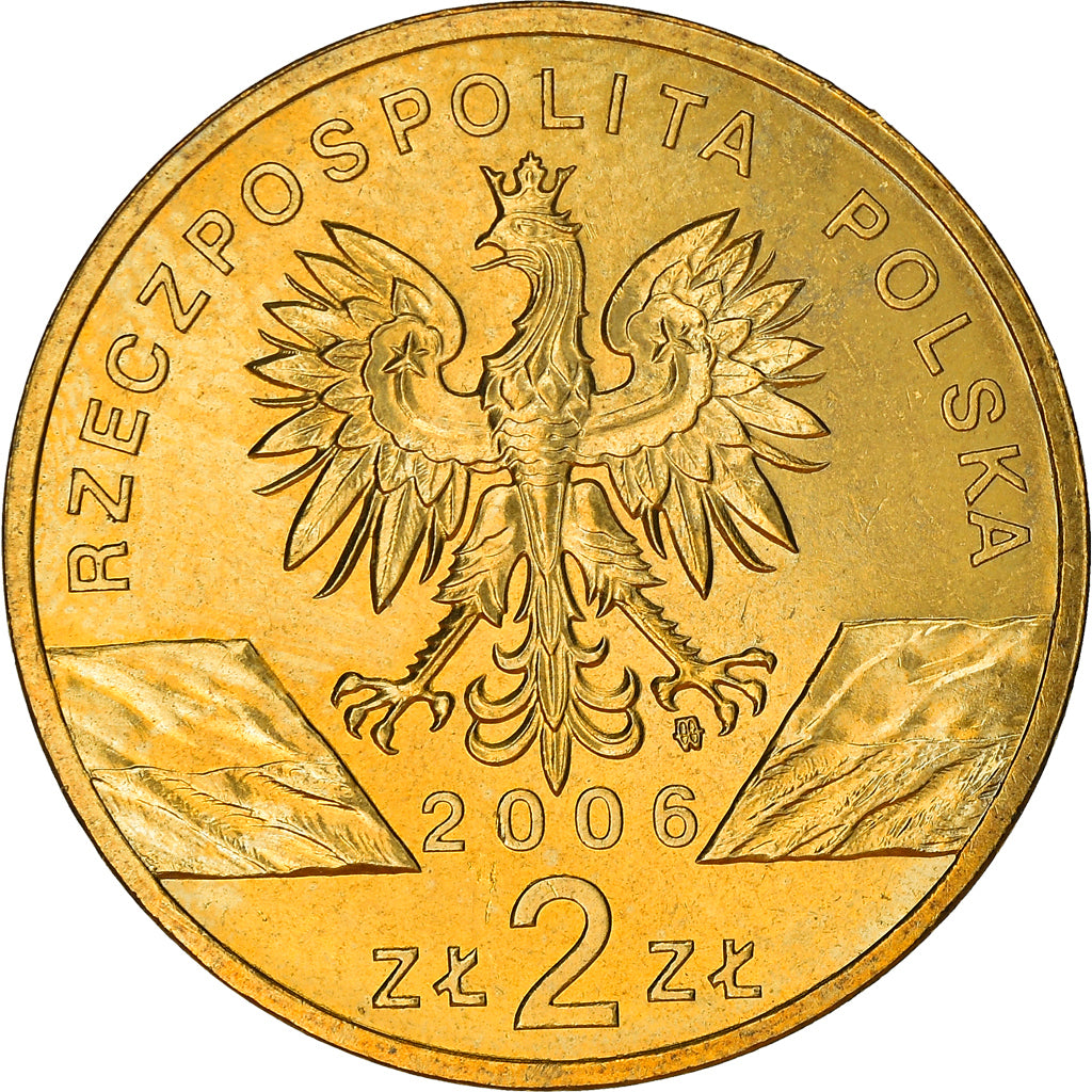 Coin, Poland, 2 Zlote, 2006, Warsaw, MS(63), Brass, KM:534