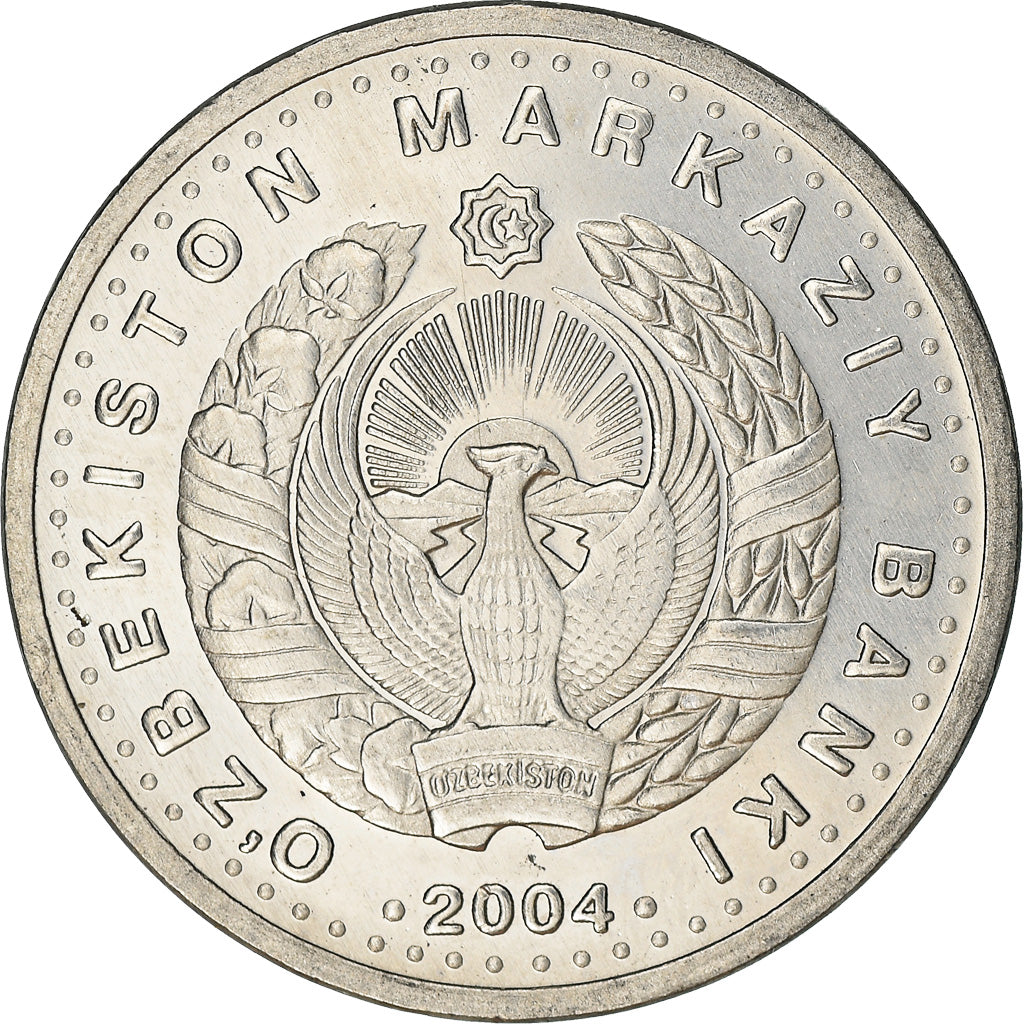 Coin, Uzbekistan, 100 Som, 2004, MS(63), Nickel plated steel, KM:17