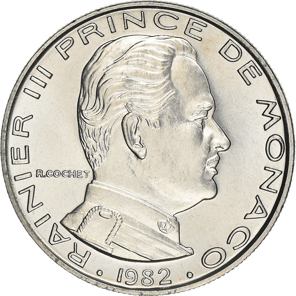 Coin, Monaco, Rainier III, Franc, 1982, MS(65-70), Nickel, KM:140