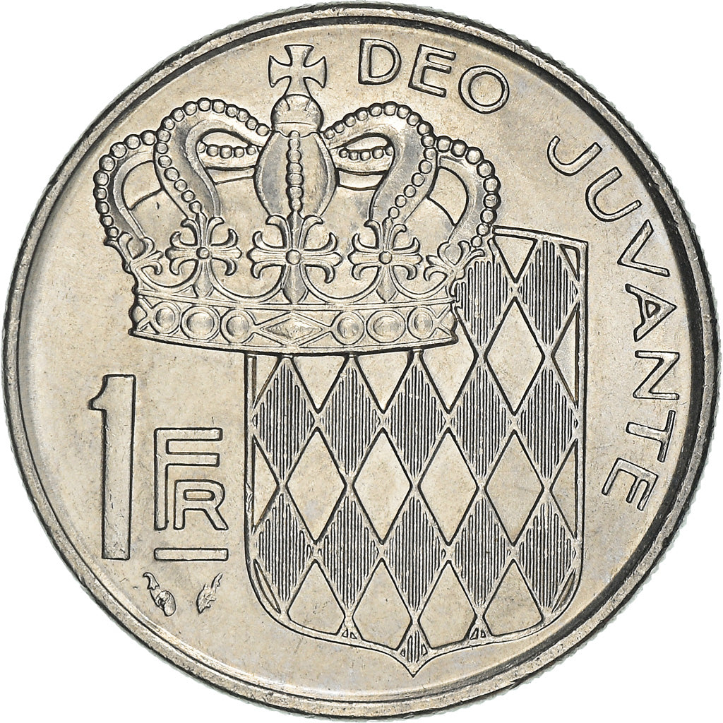 Coin, Monaco, Rainier III, Franc, 1982, AU(50-53), Nickel, KM:140