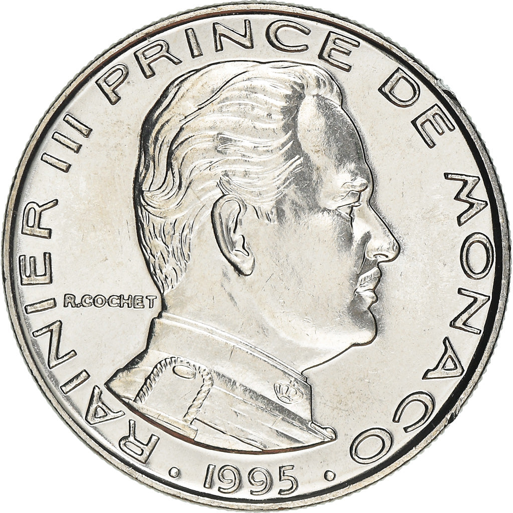 Coin, Monaco, Rainier III, Franc, 1995, Paris, MS(65-70), Nickel, KM:140