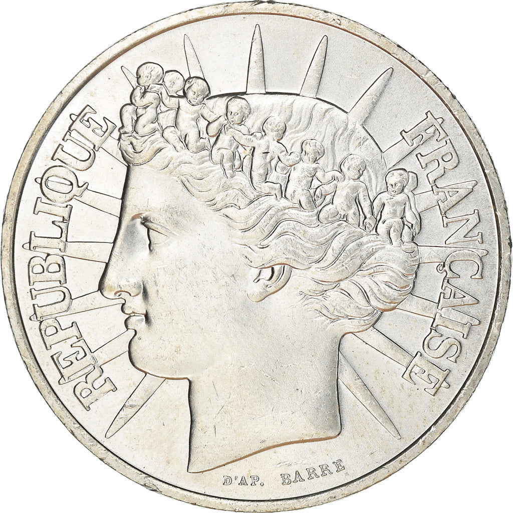 Coin, France, 100 Francs, 1988, Paris, MS(63), Silver, KM:966a, Gadoury:903