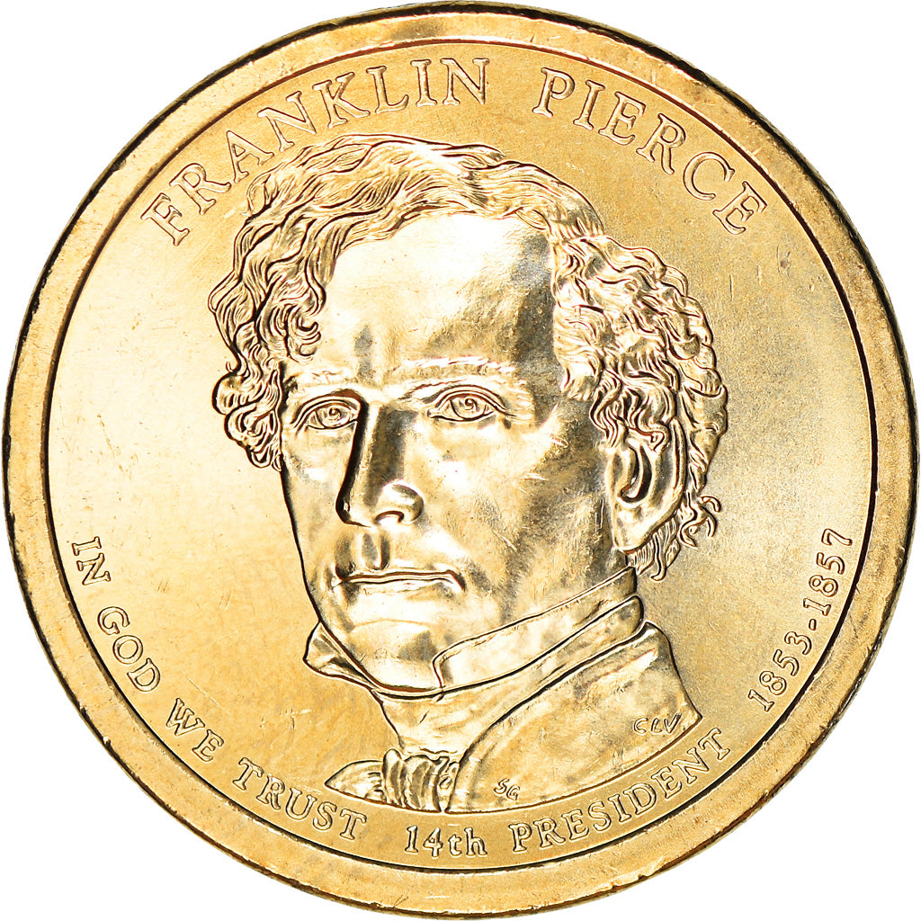 Moneta, Stati Uniti, Dollar, 2010, U.S. Mint, Franklin Pierce, SPL, Rame