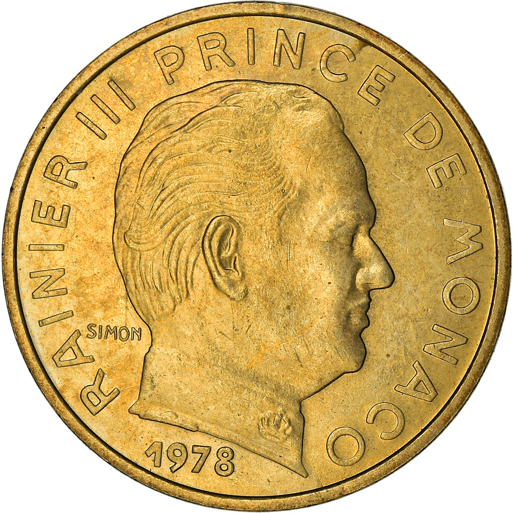 Coin, Monaco, Rainier III, 10 Centimes, 1978, VF(20-25), Aluminum-Bronze, KM:142