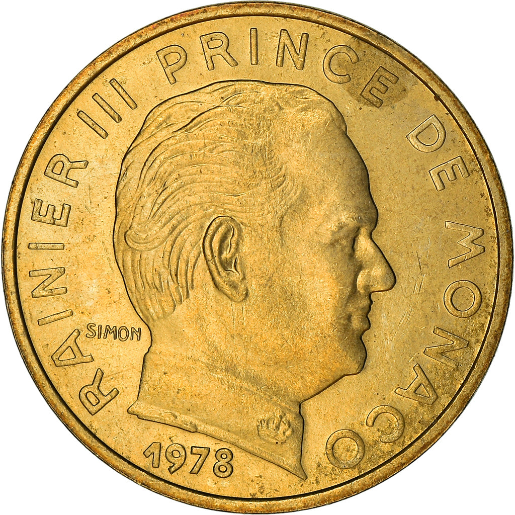 Coin, Monaco, Rainier III, 10 Centimes, 1978, AU(50-53), Aluminum-Bronze, KM:142