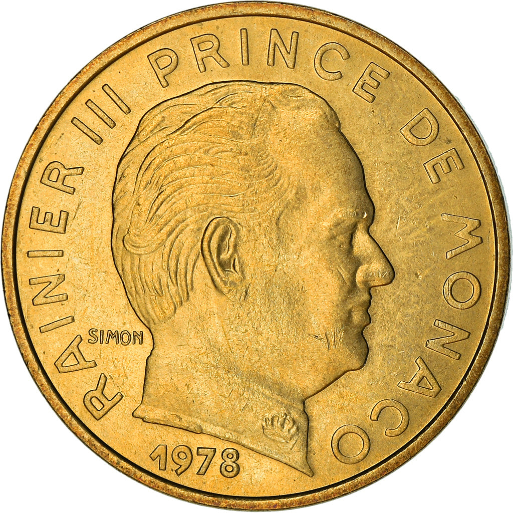 Münze, Monaco, Rainier III, 10 Centimes, 1978, VZ, Aluminum-Bronze, KM:142