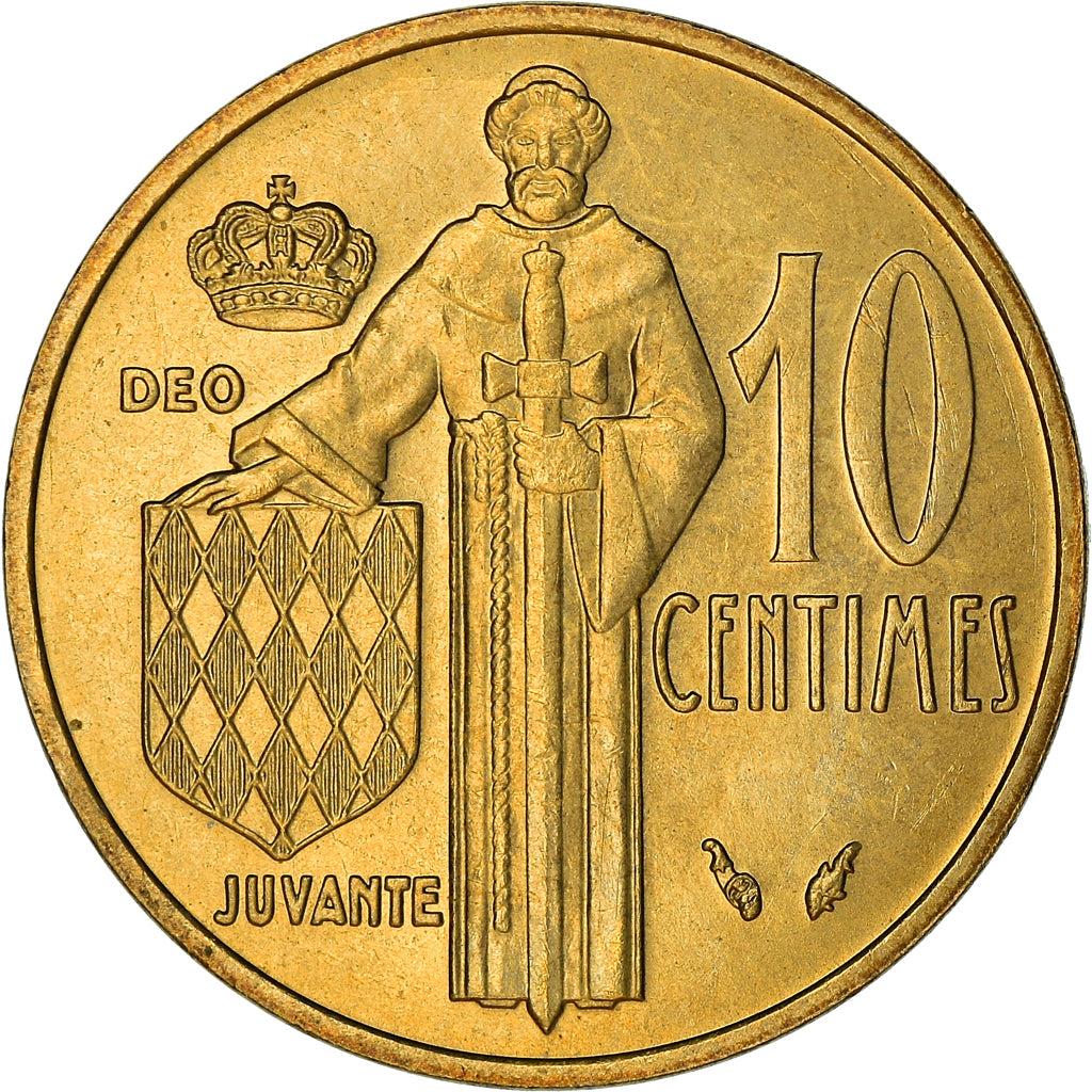 Münze, Monaco, Rainier III, 10 Centimes, 1978, VZ, Aluminum-Bronze, KM:142