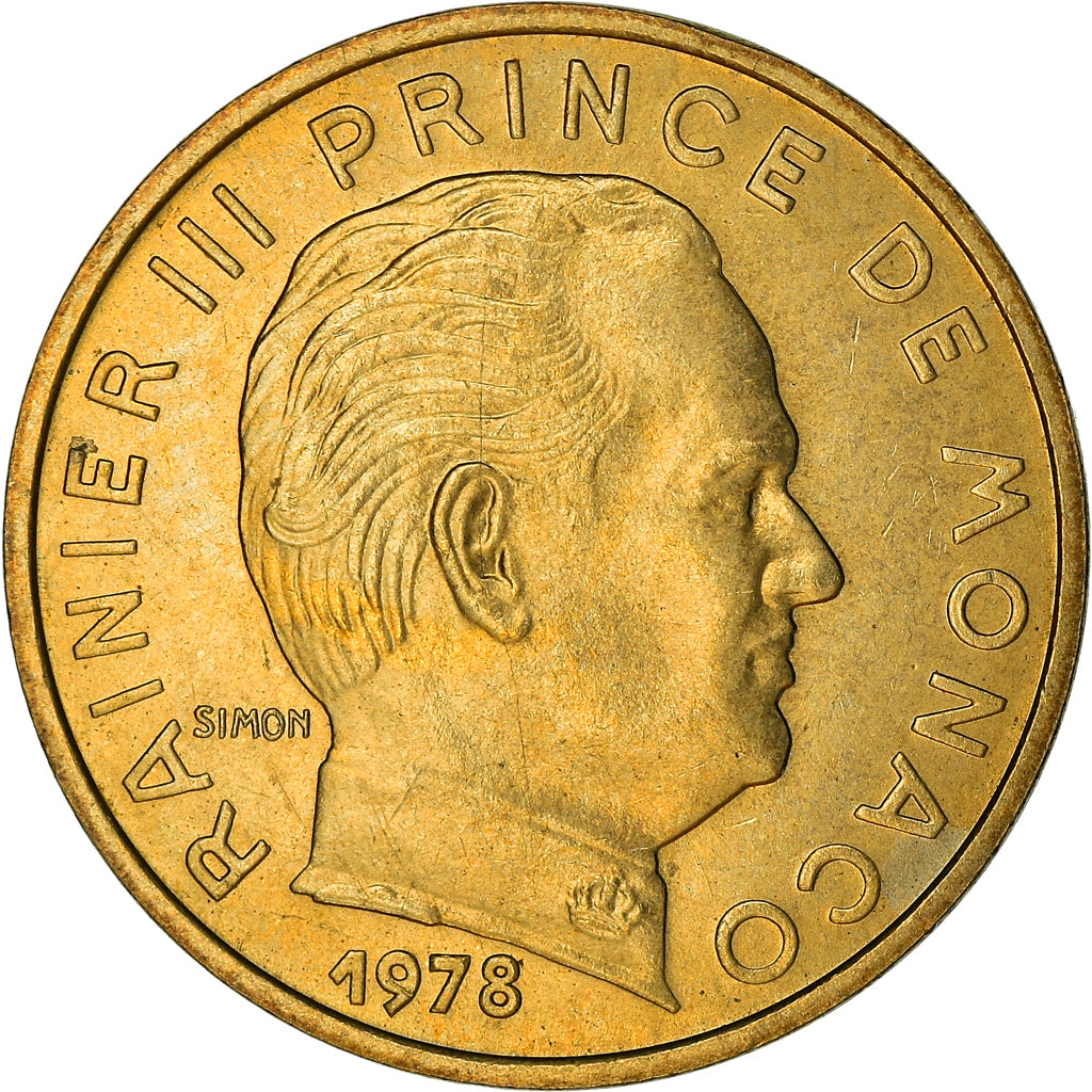 Coin, Monaco, Rainier III, 10 Centimes, 1978, MS(60-62), Aluminum-Bronze, KM:142