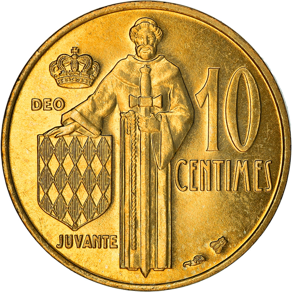 Coin, Monaco, Rainier III, 10 Centimes, 1995, MS(63), Aluminum-Bronze, KM:142